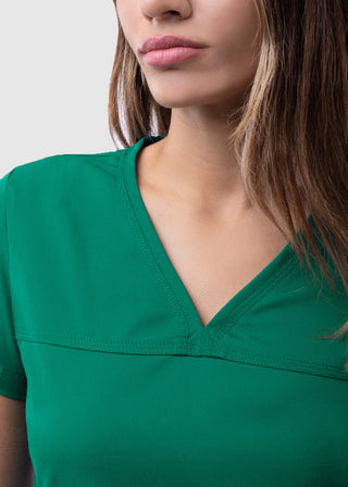 Adar Pro Women's Sweetheart Solid Scrub Top
