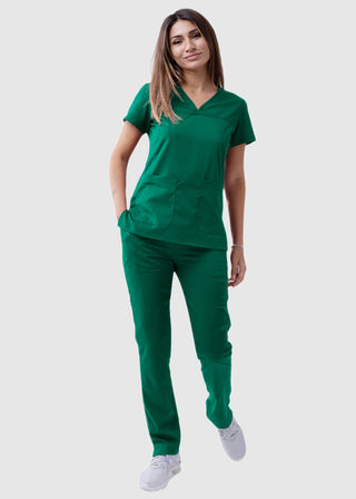 Adar Pro Women's Sweetheart Solid Scrub Top