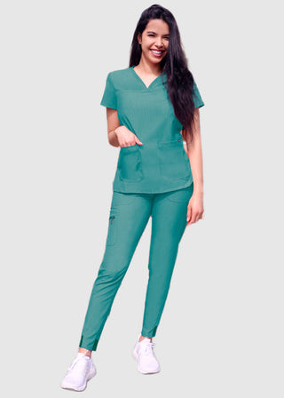 Adar Pro Women's Sweetheart Solid Scrub Top