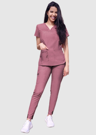 Adar Pro Women's Sweetheart Solid Scrub Top