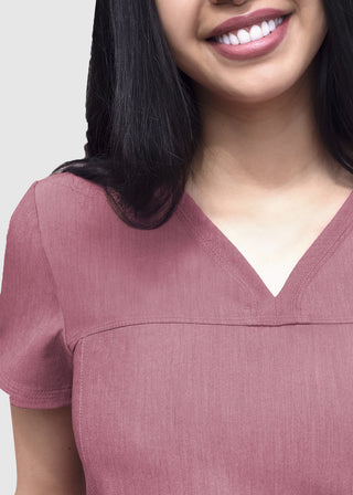 Adar Pro Women's Sweetheart Solid Scrub Top