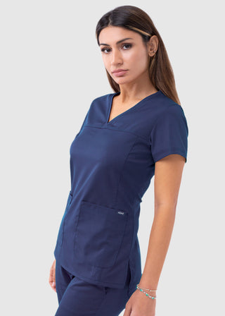 Adar Pro Women's Sweetheart Solid Scrub Top