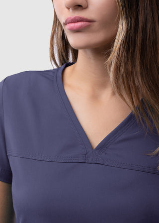 Adar Pro Women's Sweetheart Solid Scrub Top