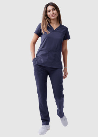 Adar Pro Women's Sweetheart Solid Scrub Top