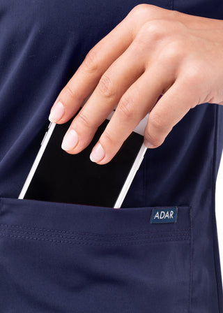 Adar Pro Women's Sweetheart Solid Scrub Top