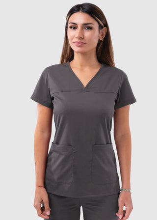 Adar Pro Women's Sweetheart Solid Scrub Top