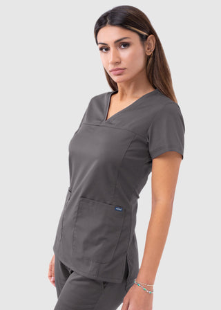 Adar Pro Women's Sweetheart Solid Scrub Top