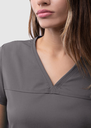 Adar Pro Women's Sweetheart Solid Scrub Top