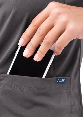 Adar Pro Women's Sweetheart Solid Scrub Top