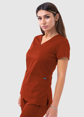 Adar Pro Women's Sweetheart Solid Scrub Top