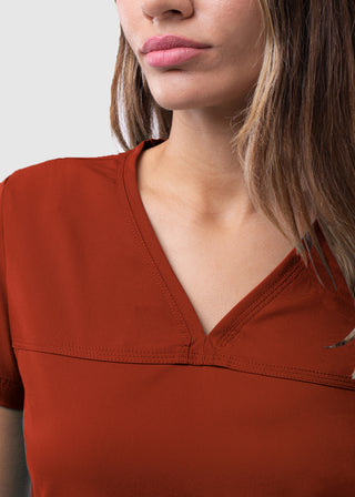 Adar Pro Women's Sweetheart Solid Scrub Top