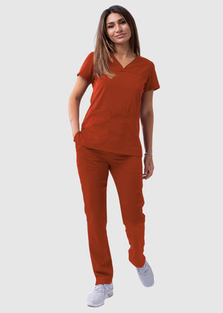 Adar Pro Women's Sweetheart Solid Scrub Top