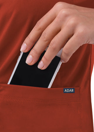 Adar Pro Women's Sweetheart Solid Scrub Top