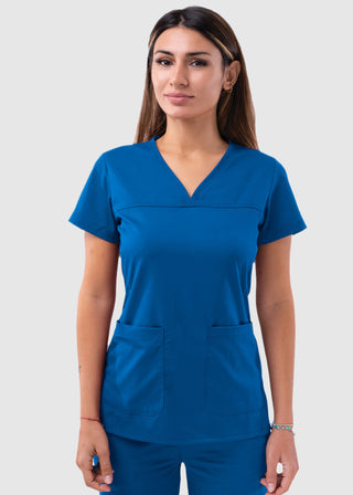 Adar Pro Women's Sweetheart Solid Scrub Top