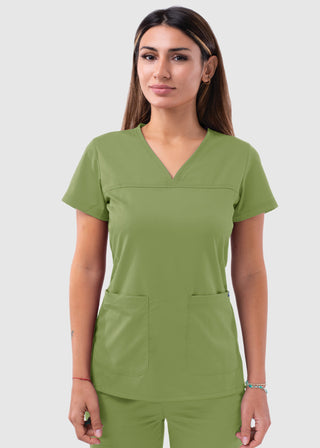 Adar Pro Women's Sweetheart Solid Scrub Top