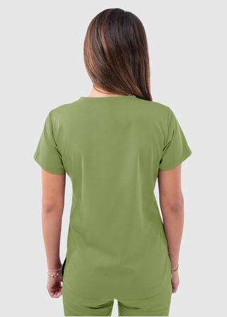 Adar Pro Women's Sweetheart Solid Scrub Top