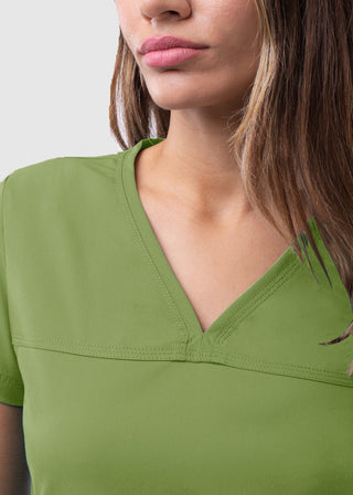 Adar Pro Women's Sweetheart Solid Scrub Top