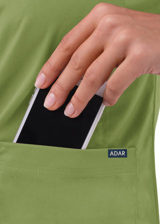 Adar Pro Women's Sweetheart Solid Scrub Top