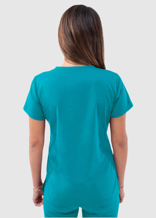 Adar Pro Women's Sweetheart Solid Scrub Top