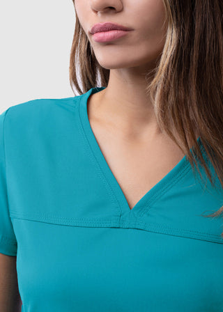 Adar Pro Women's Sweetheart Solid Scrub Top