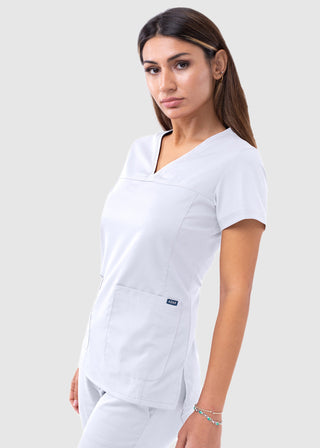 Adar Pro Women's Sweetheart Solid Scrub Top