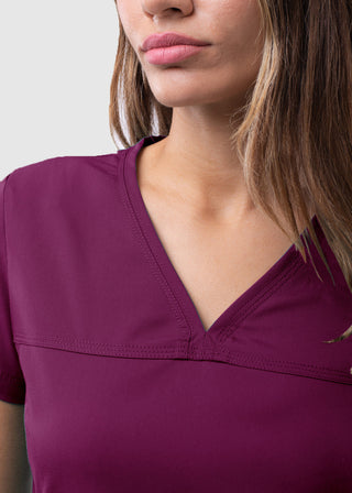 Adar Pro Women's Sweetheart Solid Scrub Top