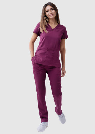 Adar Pro Women's Sweetheart Solid Scrub Top