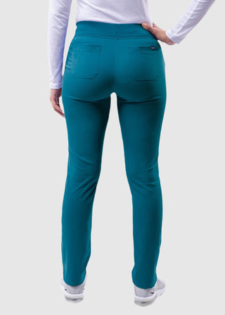 Adar Pro Women's Yoga Knit Waist Tailored Skinny Petite Pant