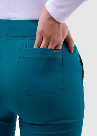 Adar Pro Women's Yoga Knit Waist Tailored Skinny Petite Pant