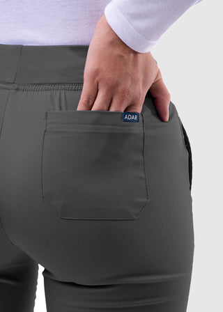 Adar Pro Women's Yoga Knit Waist Tailored Skinny Petite Pant