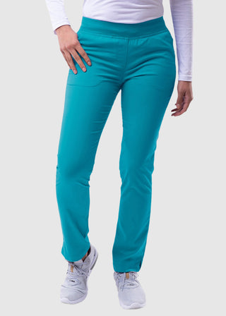 Adar Pro Women's Yoga Knit Waist Tailored Skinny Petite Pant