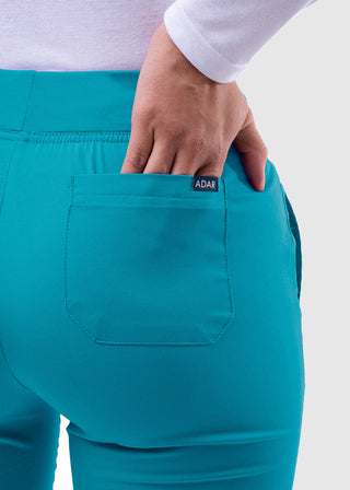 Adar Pro Women's Yoga Knit Waist Tailored Skinny Tall Pant