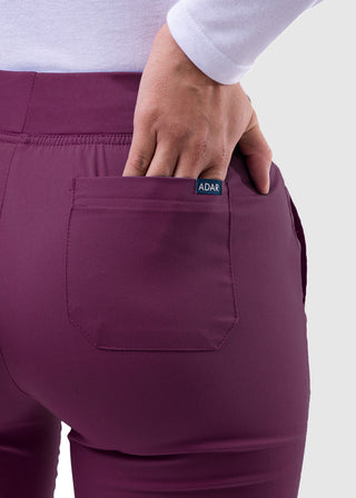 Adar Pro Women's Yoga Knit Waist Tailored Skinny Petite Pant