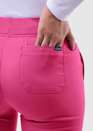 Adar Pro Women's Yoga Knit Waist Tailored Skinny Petite Pant