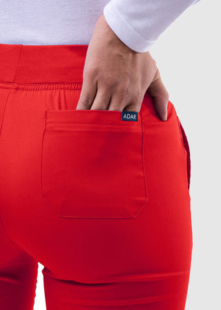 Adar Pro Women's Yoga Knit Waist Tailored Skinny Pant