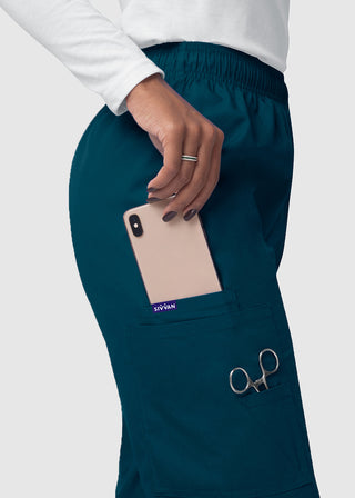 Adar Sivvan Women's Comfort Elastic Drawstring Cargo Pants