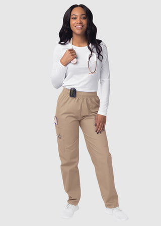 Adar Sivvan Women's Comfort Elastic Drawstring Cargo Pants