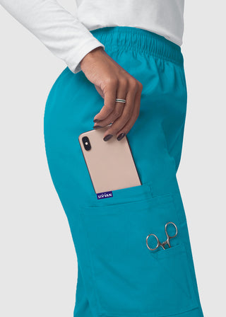 Adar Sivvan Women's Comfort Elastic Drawstring Cargo Pants