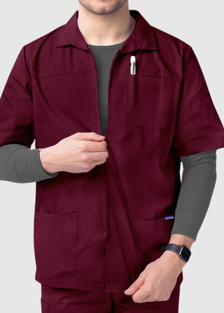 Adar Sivvan Men's Zippered Short Sleeve Jacket