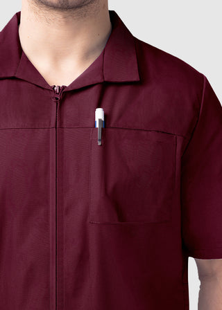 Adar Sivvan Men's Zippered Short Sleeve Jacket