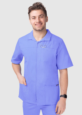 Adar Sivvan Men's Zippered Short Sleeve Jacket