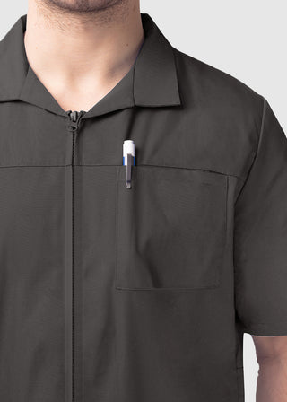 Adar Sivvan Men's Zippered Short Sleeve Jacket