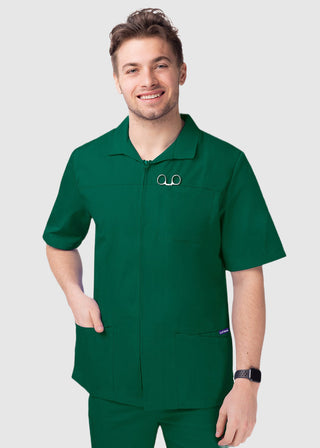 Adar Sivvan Men's Zippered Short Sleeve Jacket