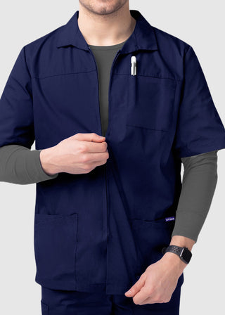 Adar Sivvan Men's Zippered Short Sleeve Jacket