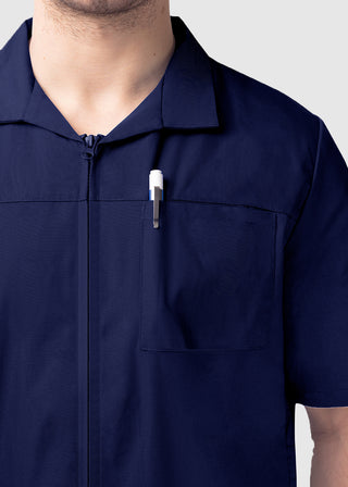 Adar Sivvan Men's Zippered Short Sleeve Jacket