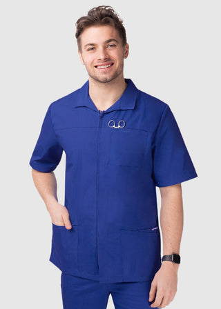 Adar Sivvan Men's Zippered Short Sleeve Jacket
