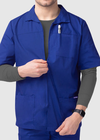 Adar Sivvan Men's Zippered Short Sleeve Jacket