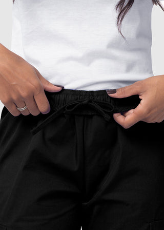 Adar Sivvan Women's Mock Wrap Top And Cargo Pant Scrub Set