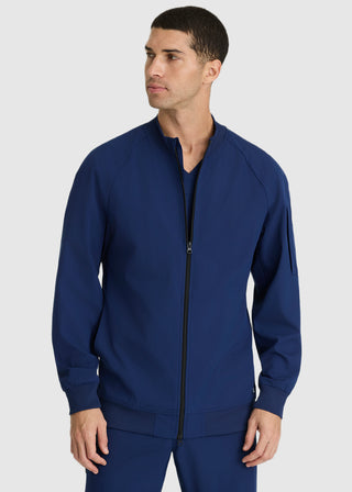 Barco One Men's Warm-Up Bomber Solid Scrub Jacket