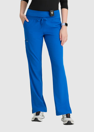 Barco One Women's Tall 5-Pocket Knit Waistband Flare Scrub Pant